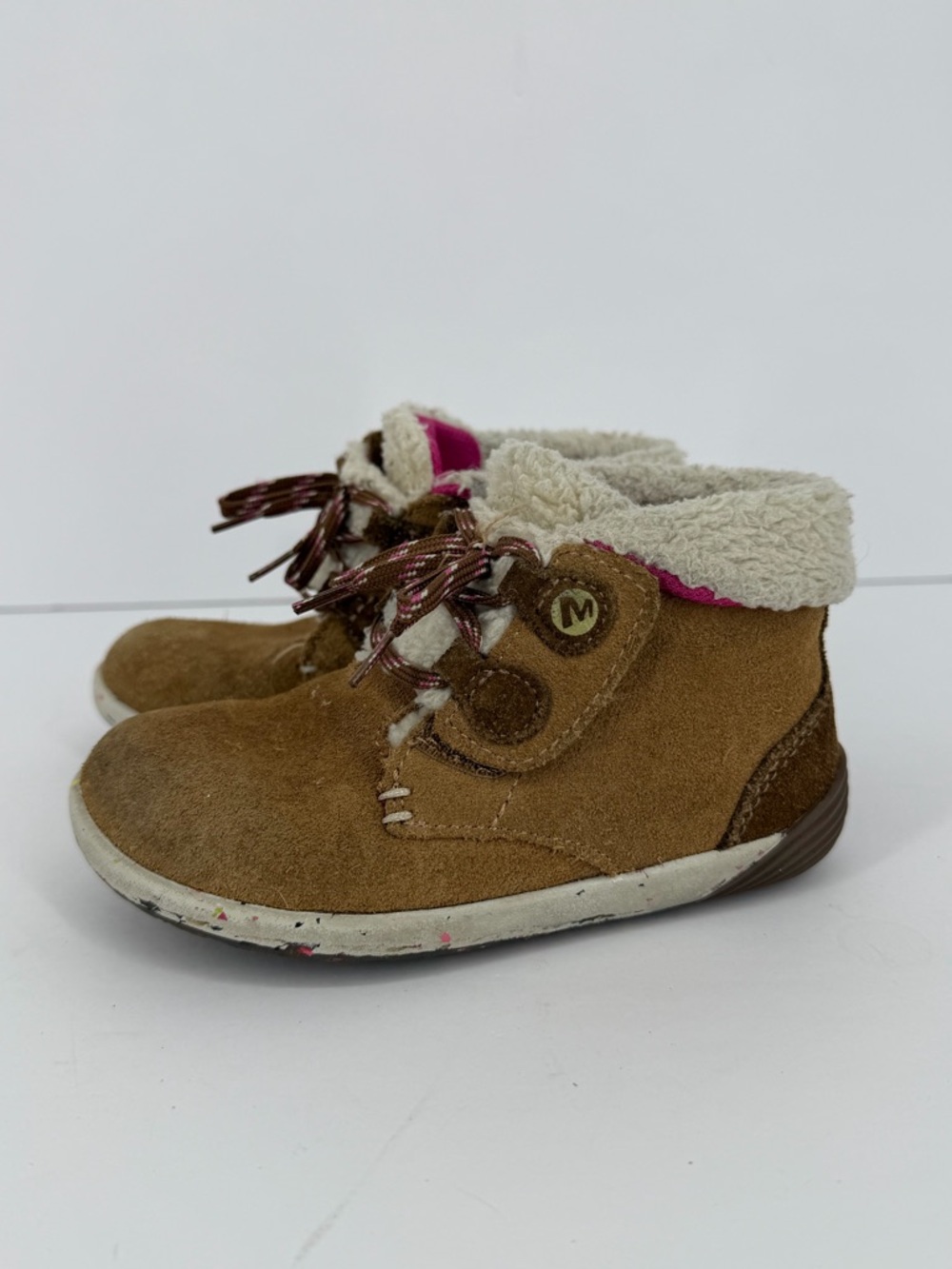 Merrell Bare Steps Cocoa Jr Boot Shoes Soft Sole Brown Tan Pink Toddler Girls 9